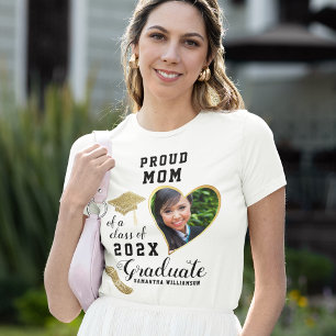 Custom Photo Proud Mum Class of 2024 Graduate T-Shirt