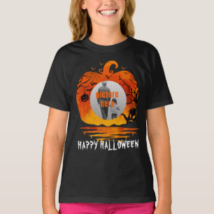 CUSTOM PHOTO PUMPKIN HALLOWEEN GIFTS T-Shirt