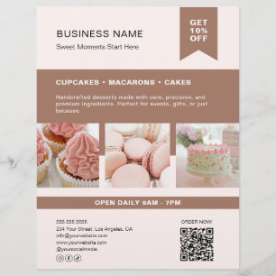 Custom Photo QR Bakery Flyer