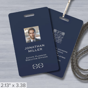 Custom Photo QR Code Employee ID Badge