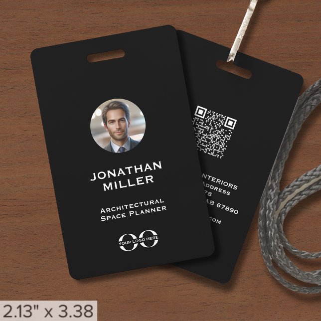 Custom Photo QR Code Employee ID Badge (Creator Uploaded)