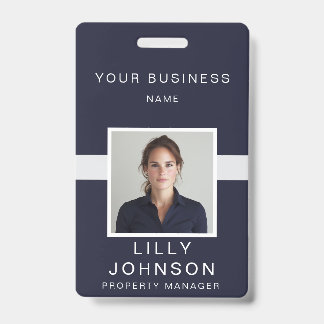 Custom Photo & QR Code Professional ID Badge