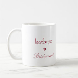 Custom photo red argyle preppy bridesmaid coffee mug