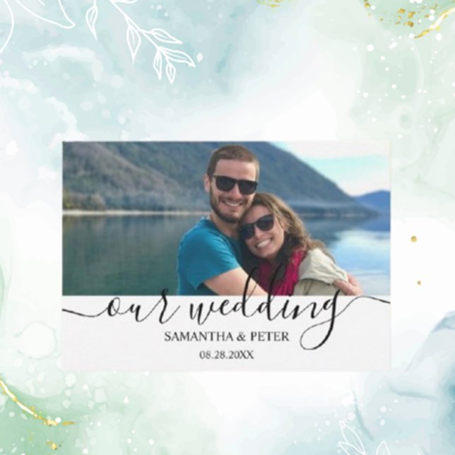 Custom Photo Relaxed Wedding Guest Book Banner (Personalize your celebration with style today!)