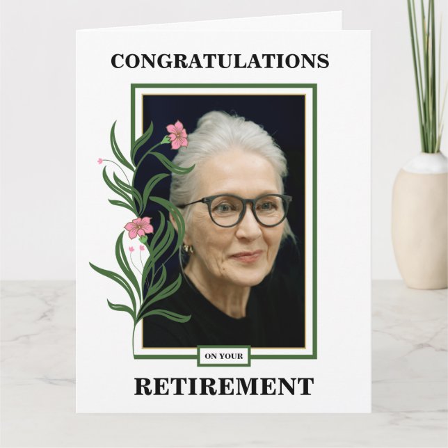 Custom Photo Retirement Congratulations Card (Front)