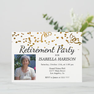 Custom Photo Retirement Invitation