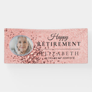 Custom Photo Retirement Party Banner