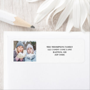 Custom Photo  Return Address Label