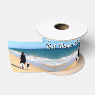 Custom Photo Ribbon Personalised Text Satin Ribbon