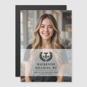 Custom Photo RN Nursing Graduation Magnetic Card