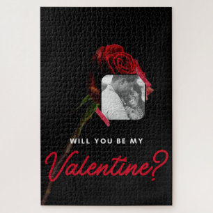 Custom Photo Rose Valentine's Jigsaw Puzzle