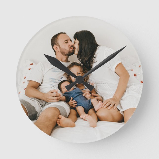 Custom Photo Round Clock (Front)