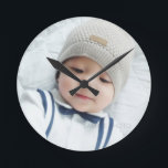 Custom Photo Round Clock<br><div class="desc">Create your own personalized photo gift by add your own photo,  from your beloved family photo to your adorable pet photo,  to make your design unique.

Please Note: Photos shown on product are sample photos with watermark for presentation purposes only.</div>