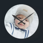 Custom Photo Round Clock<br><div class="desc">Create your own personalized photo gift by add your own photo,  from your beloved family photo to your adorable pet photo,  to make your design unique.

Please Note: Photos shown on product are sample photos with watermark for presentation purposes only.</div>