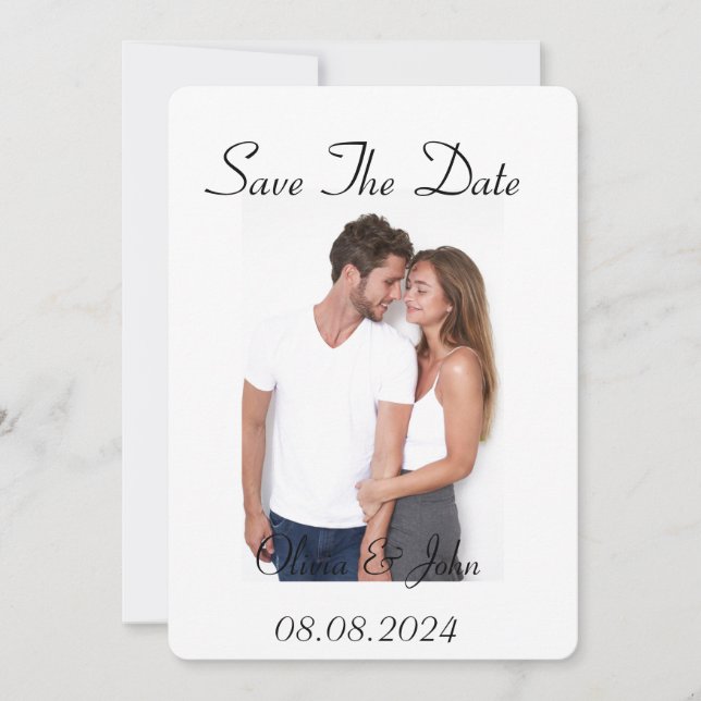 CUSTOM PHOTO SAVE THE DATE INVITATION (Front)