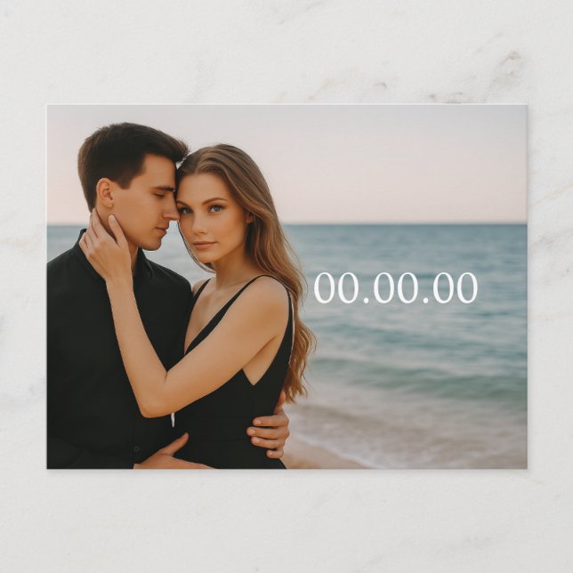 Custom Photo Save the Date Postcard (Front)
