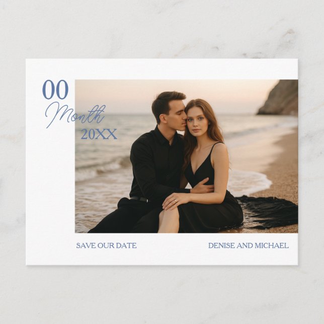 Custom Photo Save the Date Postcard (Front)