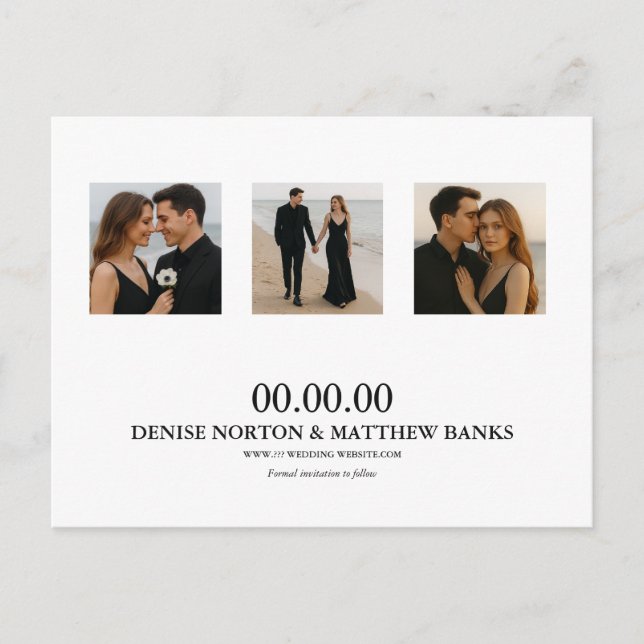 Custom Photo Save the Date Postcard (Front)