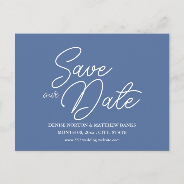 Custom Photo Save the Date Postcard (Front)