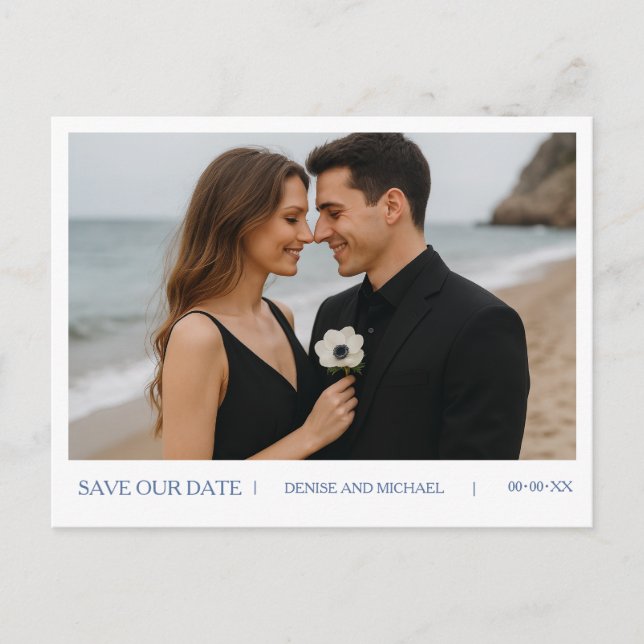 Custom Photo Save the Date Postcard (Front)