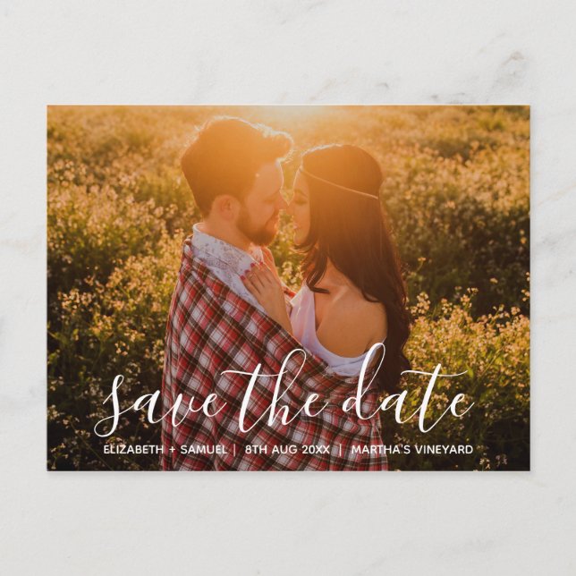Custom photo Save the Date Postcard (Front)