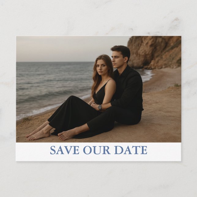 Custom Photo Save the Date Postcard (Front)