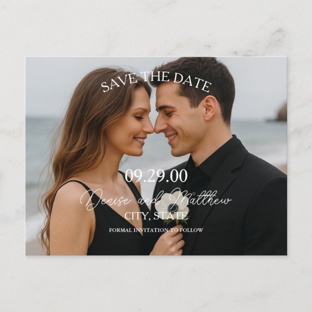 Custom Photo Save the Date Postcard (Front)