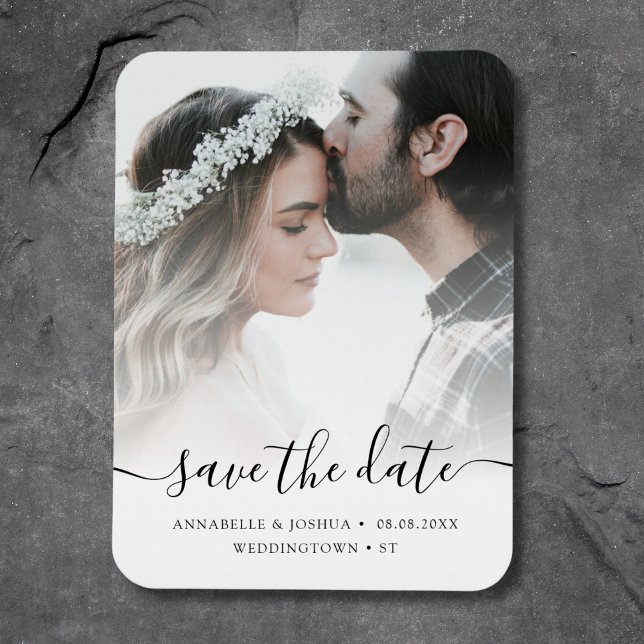 Custom Photo Save the Date Wedding Magnet (Save the Date Photo Magnet)