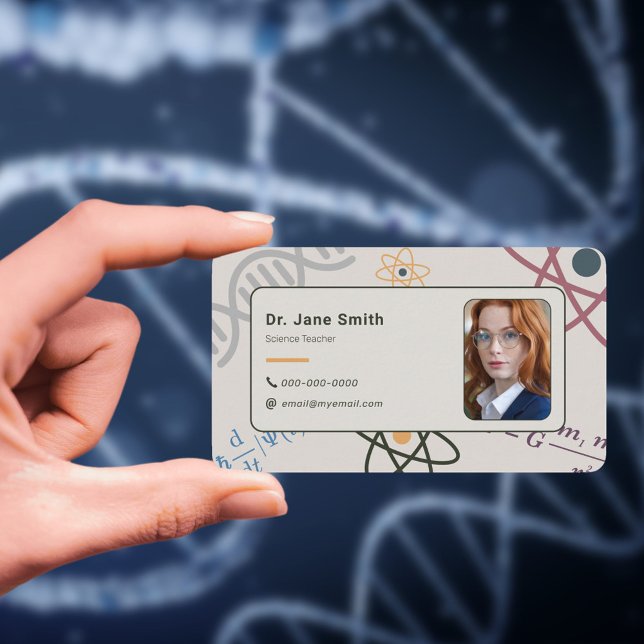 Custom Photo - Science Teacher Business Card (Custom Photo - Science Teacher Business Card)