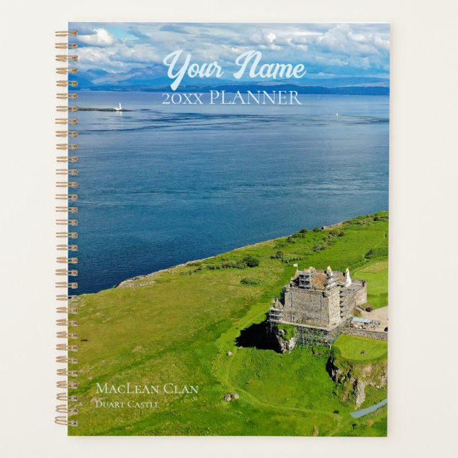 Custom Photo Scottish MacLean Clan Weekly Planner (Front)