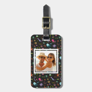 Custom Photo Sea Critters Pattern Luggage Tag