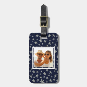 Custom Photo Sea Of Starfish Pattern Luggage Tag