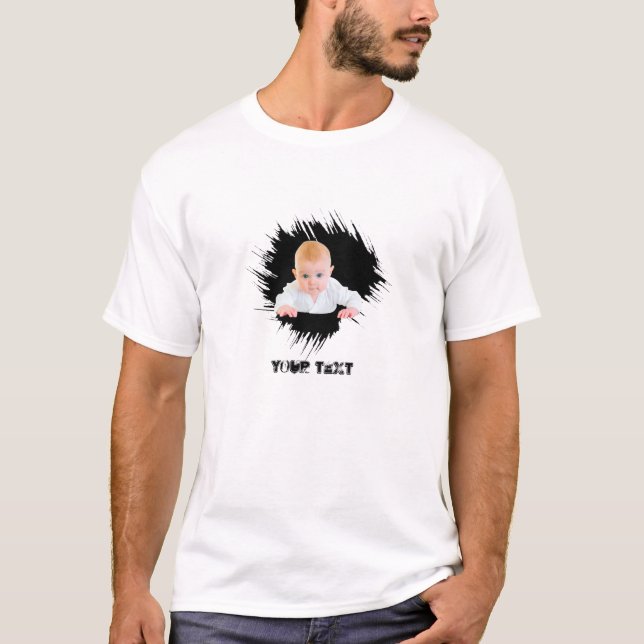 Custom Photo Shirt - Add Custom Photo & Text (Front)