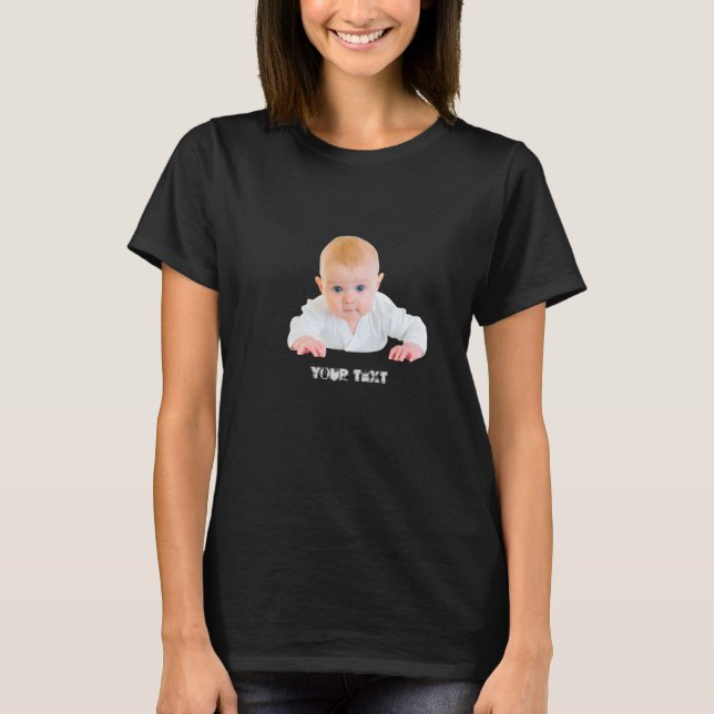 Custom Photo Shirt - Add Custom Photo & Text (Front)
