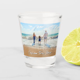 Custom Photo Shot Glass with Text Personalised