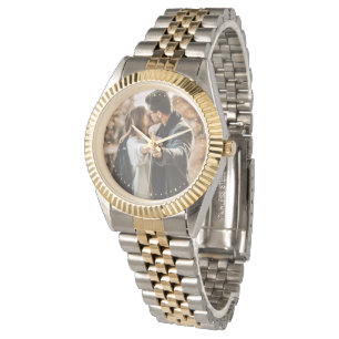 Custom Photo Silver Gold Two-Tone Watch