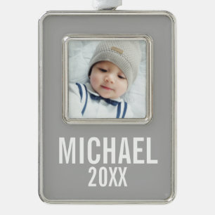 Custom Photo Silver Plated Framed Ornament