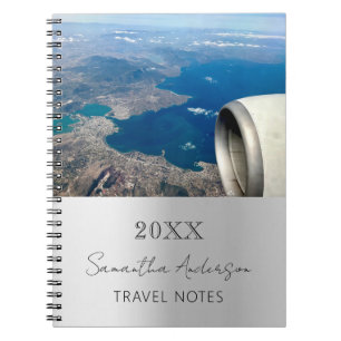 Custom photo silver travel notebook