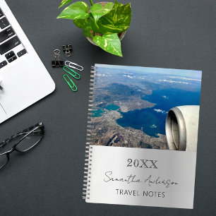 Custom photo silver travel notebook