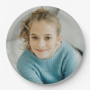 Custom Photo Simple Funny face Paper Plate