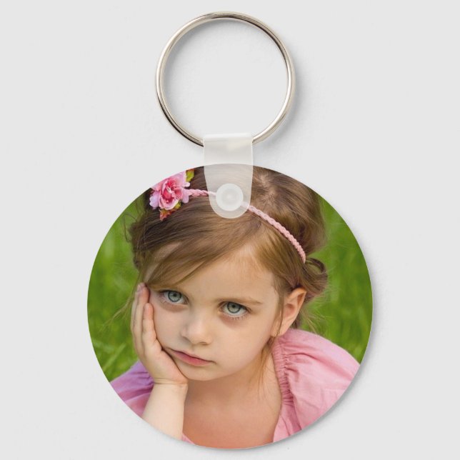 Custom photo simple minimalist key ring (Front)