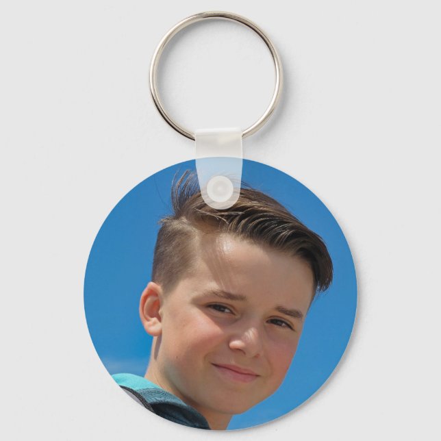 Custom photo simple minimalist keychain (Front)