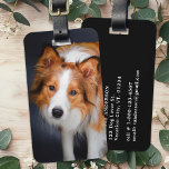 Custom Photo Simple Personalised Family Pet Dog  Luggage Tag<br><div class="desc">Embark on your travels with a touch of personality and a hint of whimsy with our Modern Photo Luggage Tag designed especially for dog lovers. Whether you're jetting off on a business trip or setting out on a vacation adventure, this luggage tag ensures that your belongings are both identifiable and...</div>