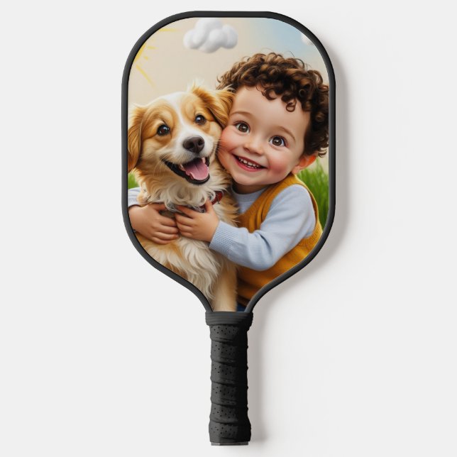 Custom Photo Simple Personalised Golfer Driver Pickleball Paddle (Front)
