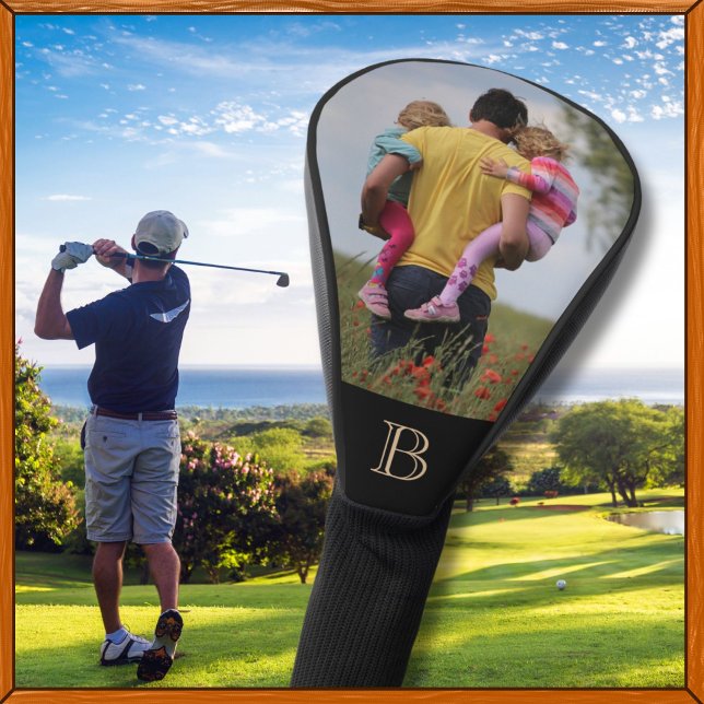 Custom Photo Simple Personalised Monogram * Golf Head Cover (Creator Uploaded)