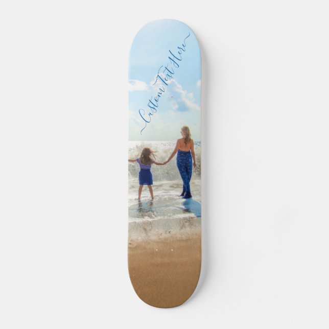 Custom Photo Skateboard Personalised Text (Front)