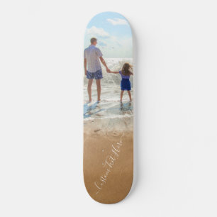 Custom Photo Skateboard Personalised Text