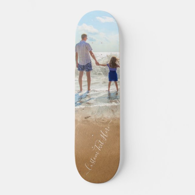 Custom Photo Skateboard Personalised Text (Front)