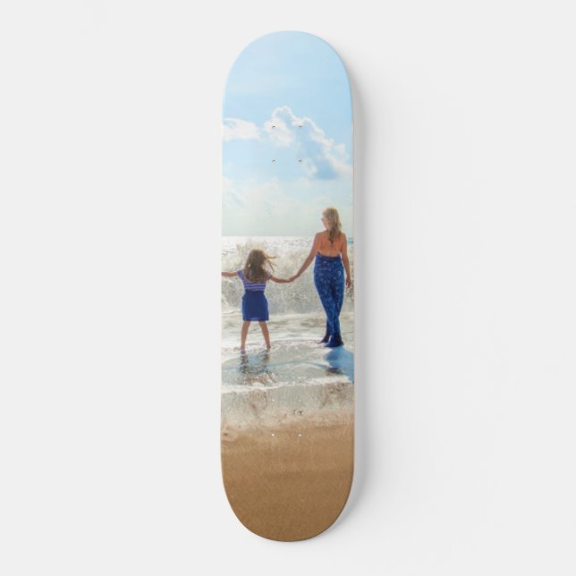 Custom Photo Skateboard Your Own Design - With MOM (Front)