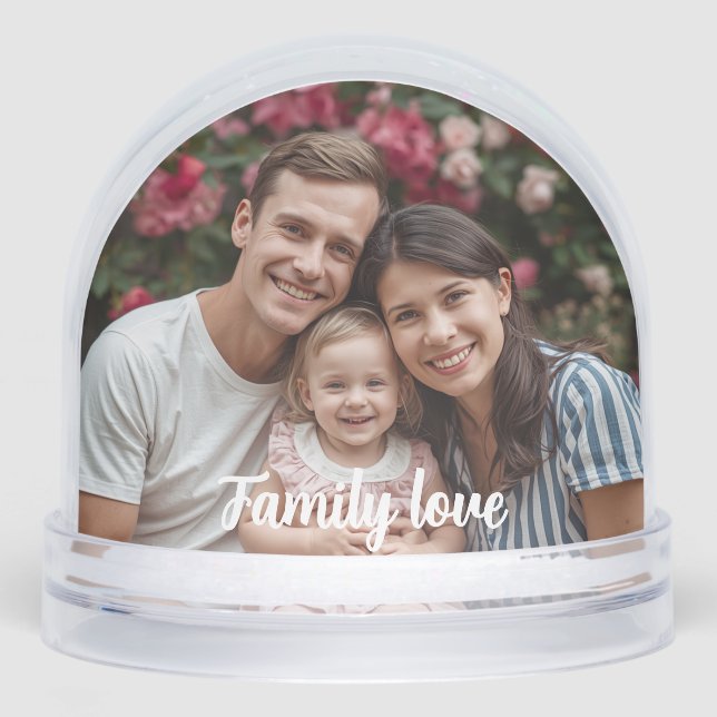 Custom Photo Snow Globe – Personalized Gift (Front)